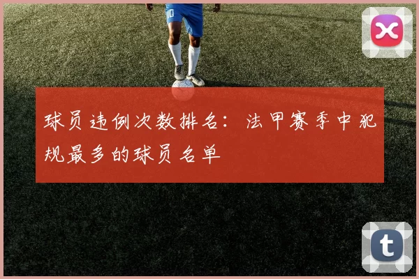 球员违例次数排名：法甲赛季中犯规最多的球员名单